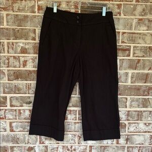 Sandro Sportswear Black Cuffed Capri Pants